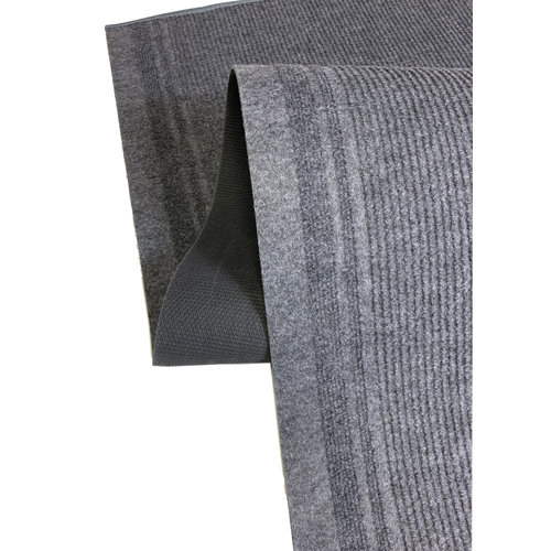 Ebern Designs Light Weight Indoor / Outdoor Slip Resistant Gray Rug